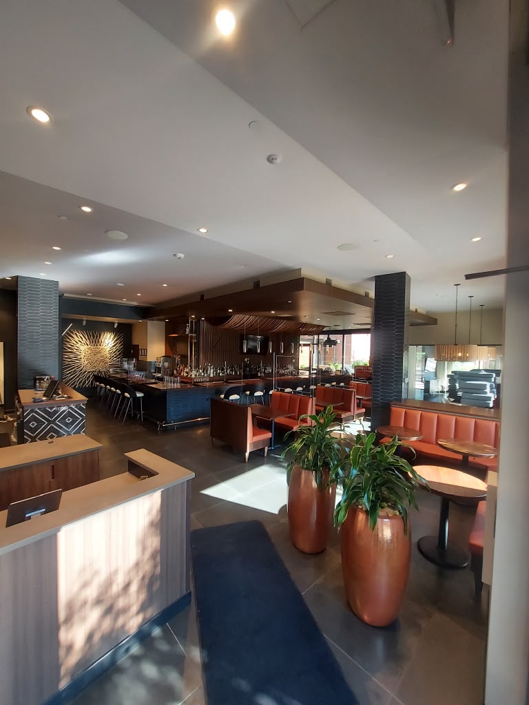Spotless restaurant lobby and bar seating after a Franco's clean